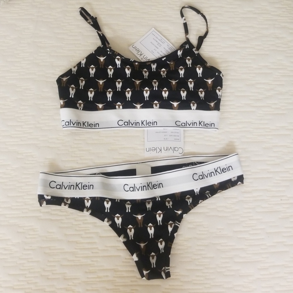 Calvin Klein thong/bra set